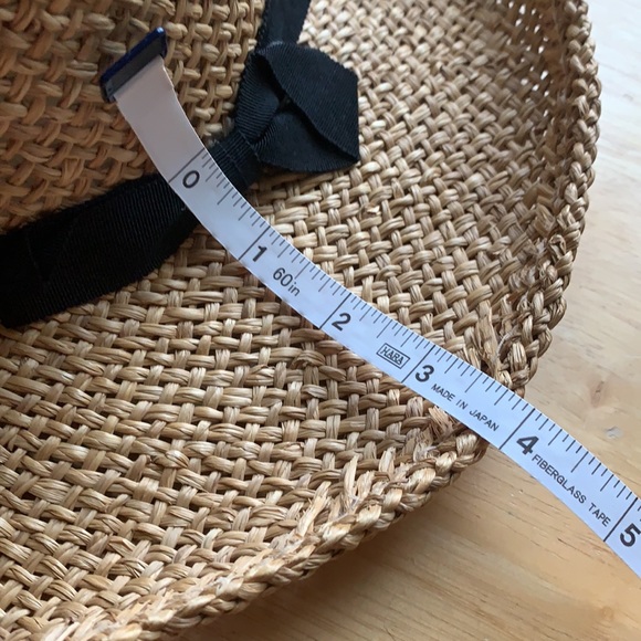 🔥Vintage woven sun hat with small black bow - Picture 9 of 9